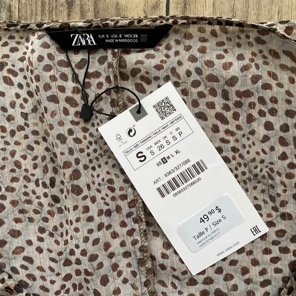 Zara Cheetah Print Top - Picture 6 of 6